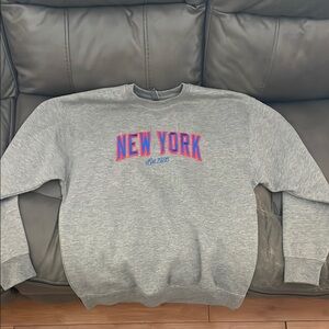 Blue York New York * Crewneck (NY Rangers Merch), Large, Never Worn